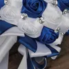 Fleurs décoratives vendant blanc et bleu mariée à la main mariée mariage Bouquet demoiselle d'honneur Bouquets de fleurs pour