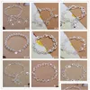 Chain Clover Heart Butterfly Sterling Sier Plated Link Bracelets 8 Pieces Mixed Style Gtb10 Online For Sale Fashion Womens 925 Drop Dhx8N