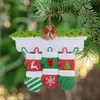 Vtop Gratuito Personalizzato - Guanti da camino Famiglia di 6 Ornamenti natalizi personalizzati in resina per regali Decorazione domestica Regalo per feste di Natale di Capodanno