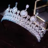 Other Fashion Accessories Luxury Zircon Zirconia Crystal Tiaras and Crowns Evening Dress Diadem Brides Headband Wedding Hair Accessories Bridal Jewel J230525