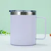 14oz Insulated 12oz with Handle and Lid Wine Tumbler Double Walled Travel Coffee Mug 4.23