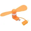 Nieuwe draagbare mini 2 in 1 mobiele telefoon Fan Micro USB -adaptertype iOS smartphone voor iPhone Android Micro Hanldheld Cooling Fan 3in1