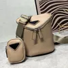 Сумки для кроссбакса мини -ковша сумки для пляжной сумочка сумочка плечо эмаль металлический треугольник кожаный сцепление.