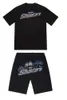 Bawełniany ubrania Krótki set Summer Men Trapstar London Shooters Kobiety haftowane koszulki dolne dresy ubrania nowa moda 93ess