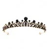 Diadèmes Couronne De Mariée Chapeaux Anniversaire Coiffure Strass Noirs Rétro De Luxe Accessoires De Cheveux Drop Delivery Bijoux Hairjew Dhayo