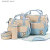 Sacs à couches 5 pièces ensemble multifonctionnel bébé à langer couche Nappy sac maternité momie sac à main GXMB T230525