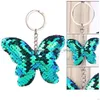 Chaços de chaves de teclado de chaves de chave de borboleta de chave de borboleta -litter keyfob presente para mulheres garotas laveros mujer saco de pingente acessórios DHKYP