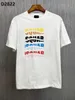 Męskie koszulki 2023 Summer Top Nowe przybysze D2 T-koszulka Mens Polo Shirt Luksusowy projektant Dsquare Print Krótkie koszulki DSQ DSQ Umhn Umhn
