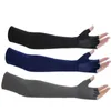 ذراع الساق تدفئة Dropship 2pcs Sport Sleeves ركوب الدراجات الجري الصيد تغطية الشمس الشمس UV حماية الجليد مع 5Finger 230524