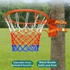 ボールパンチフリーバスケットボールフープ標準スチールリムフレームポータブルアウトドアゲーム調整可能な高さの大人キッズバスケットリングボール2kg 230525