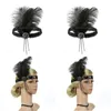 Diademas Diadema de diamantes de imitación Flapper Feather Crystal Beaded Headwear Mujeres 1920S Estilo Accesorios Lentejuelas hechas a mano Drop D Dhrtb