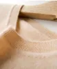 女性用セータープルオーバー秋のクラシッククルーネックエレガントオールマッチウールニットジャンパープルフェム