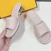 2023 Fashion Womens Fashion Pantofole Sandali Estate Tela ricamata Designer Slides Sandles Platforms Slider Shoes For Woman Ladies Bianco Nero con scatola -137