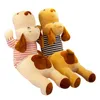 Dolls de pelúcia 50-130 cm de corpo macio casal listrado boneca de cachorro de cachorro de pelúcia recheada para decoração de decoração de sofá-pillow infantil garotas brindes de férias 230525