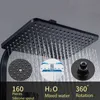 Badrumsduschuppsättningar svart termostatduschuppsättning kran 4 sätt badrum kranar regn mixer kran du digital display duschuppsättning system för fullt badrum G230525