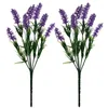 Dekorativa blommor 2 Bukett Provence Lavendel Artificial Faux Flower Home Wedding Decor Grain Plastic Fake Plant Silk