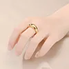 Gold Silver Plated Smooth Surface Band Ring Stainless Steel Rings Engagement Jewelry for Women