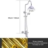 Badrumsduschuppsättningar Luxury Badrum Dusch Set Wall Mount Facet Mixer Tap Rain Exponed Shower Head Handheld Chrome Gloden ML8505 G230525