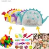 Borse per pannolini Borsa da spiaggia per bambini 2023 Nuova borsa giocattolo Big Crab Dinosaur Outdoor Shell Colore Mesh Shell Bag Beach Toy Storage Zaino T230525