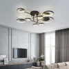 Pendant Lamps Modern Style Led Black Branched Chandelier Aluminium Surface Mounted Ceilling Lighting