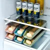 Lagerung Flaschen Automatische Auto Scrollen Eier Rack Halter Box Kunststoff Korb Container Spender Organizer Schrank Für Kühlschrank Küche