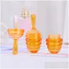 Verpakkingsflessen Honeycomb Lip Gloss Tube 9ml Lege fles Transparant Amber Plastic Diy Container Mini Cosmetisch gereedschap 2855 T2 Drop de DHD2M