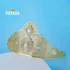 Altri accessori di moda 2020 AGOSTO Fiore di cristallo Corona nuziale per le donne Nuovi diademi Grandi corone di gioielli per capelli da sposa J230525