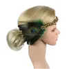 Fasce Accessori per capelli in piuma d'epoca Cristalli da donna Strass Cinturino elegante Fiore Fascia per capelli Accessorio da donna Dhjf8