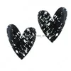 Stud Simple Love Heart Oree Oreen Colorf Metal Spray Paint Boucles d'oreilles Boucles d'oreilles