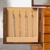 Boîtes de rangement tiroir multicouche maquillage boîte serrure miroir organisateur chambre vanité bijoux chambre maison Scatole meubles de ménage