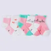 Chaussettes 5 paires / lot de coton d'été garçons et filles bébé nouveau-nés mignon dessin animé doux maille sport printemps 0-6 ans mode chaussettes pour enfants G220524