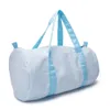 Aqua Kid's Seersucker Duffel Bags 25pcs / Lot EE. UU. Almacén local Rayas para niños pequeños Travel Barrel Bag Overnight Duffle Purse Preppy Children's Travel Tote DOMIL106-1494