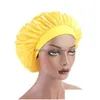 قبعة قبعة/قبعات جمجمة الأزياء الفاخرة واسعة النطاق للنساء الكيميائي CAP CAP Salon Night Sleep Head Er Satin Bonnet Hat Drop Drop Accessori DHD7K