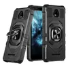 Coques de téléphone pour Boost Celero 5G + Schok Volt SV55 avec support de bague rotatif à 360 ° béquille support de voiture souple TPU plastique dur double couche antichoc couverture