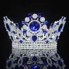 Andra modetillbehör Royal Crystal King Crown Bride Tiaras och Crowns Queen Hair Jewelry Pageant Prom Diadem Headpiece Brudhuvudtillbehör J230525