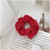 Pony Tails Holder 8 Color Women Girls Solid Winter Thick Corduroy Elastic Ring Hair Ties Accessories Ponytail Hairband Rubber Band S Dhtks