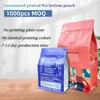 Gift Wrap Custom Digital Printed Resealable Aluminum Foil Lined 250g 500g Flat Bottom Coffee Bean Packaging Bag With Valve