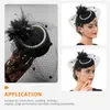 Bandanas Bride Veils Wedding Mesh Pearl Hat Women Women Hair Associory Tea Party Headpiece 28x25cm مأدبة رأس ملابس بيضاء