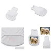 Dog Apparel 50Pcs Sublimation Blank White Diy Pet Dogs T Shirt For Small Heat Transfer Print Drop Delivery Home Garden Supplies Dhelf