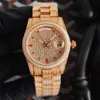 Designer Watch Automatic Mechanical Movement Men 40mm Diamond Wristwatch Classic Business rostfritt stål 904L armband Montre de Luxe gåva till pojkvän