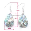 Dangle Chandelier Natural Hook Earrings Paua Abalone Shell Bead Pendant New Zealand Olivary Earring Women Hanging Jewelry Br351 Dr Dh89C