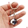 Keychains Lanyards 12 Constellation Time Stone Retro Keychain Doublesided Glass Ball Charm Metal Keyring Creative Men Women Jewelr Dhfnz