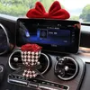 Car Air Freshener Car ornaments Air conditioning air outlet Dried flower bouquet display velvet bow Inside Car ornaments Decorative supplies femal L230523