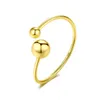 Urocze kobiety Plane 18 -karne Złota Ball Otwarta Pierścień dla kobiet projekt marki S925 Srebrny pierścień High End Pierścień na przyjęcie Walentynki Wholeds