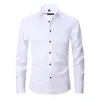 Spring Mens Social Shirt Slim Business Dress Shirts Male Long Sleeve Casual Formal Elegant Shirt Blouses Tops Man Brand Clothes