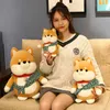 Bambole di peluche 1pc 25/35 / 45cm Bella Shiba Inu Giocattoli di peluche Kawaii Cane in fuga Bambole Farcite Bambole di animali morbidi Decorazioni per la casa Regalo per bambini 230525