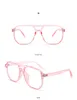 Anti-Blue Clear Lens Solglasögon Big Frame Decoration Unisex Solglasögon Shades Eyewear Mix Colors