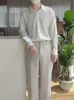 Men's Casual Shirts Men Korean Style Fashions Long Sleeve 2023 Spring Autumn Mens Solid Color Vintage Shirt Male Cotton Button Up Blouse