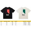 23SS Los Angeles Brand Classic TRACK LOGO TEE Индивидуальная винтажная стирка Хлопковая футболка с коротким рукавом Винтажные мужские и женские пары Повседневная удобная свободная футболка