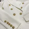 Costumes pour femmes 2023 printemps créateur de mode veste femmes classique Double boutonnage métal Lion boutons Blazer taille extérieure S-4XL